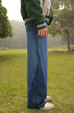 SEGMENTED PANTS IN AQUA